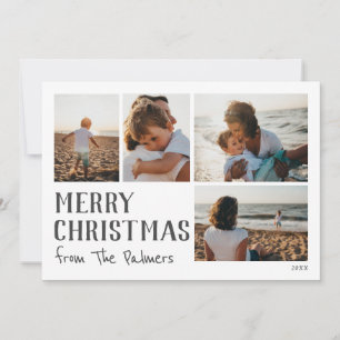 Merry Christmas from editable photo card