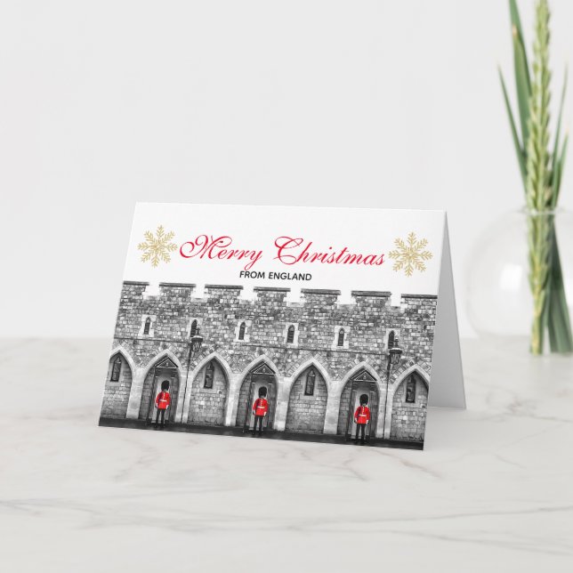 Merry Christmas From England Card (Front)