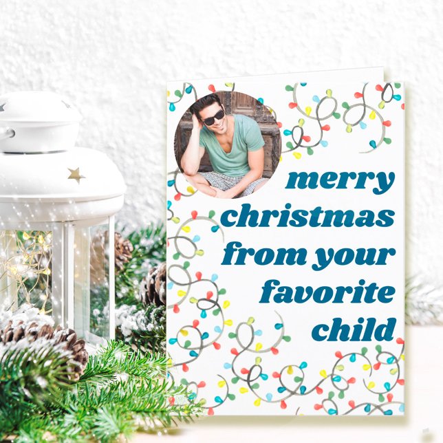 Merry Christmas from Favourite Child Photo Holiday Card (Creator Uploaded)
