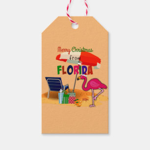 Merry Christmas from Florida, fun in the sun Gift Tags
