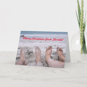 Merry Christmas from Florida funny holiday beach Card