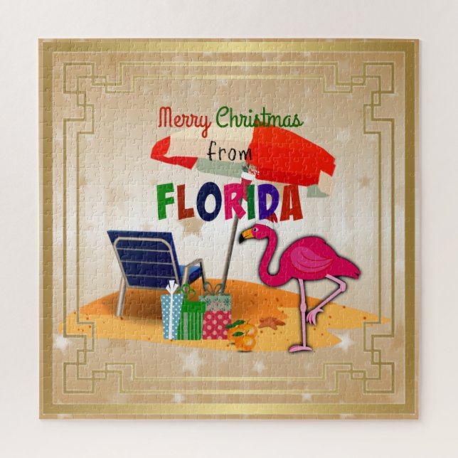 Merry Christmas from Florida Jigsaw Puzzle (Vertical)