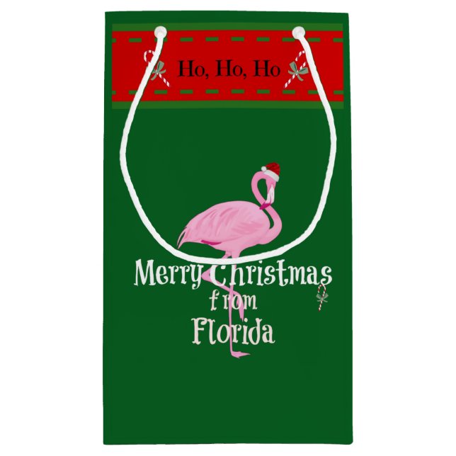 Merry Christmas from Florida Small Gift Bag (Back)