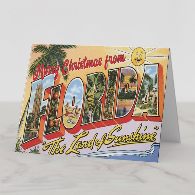 Merry Christmas from Florida vintage Card (Creator Uploaded)