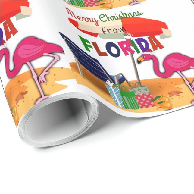 Merry Christmas from Florida Wrapping Paper (Roll Corner)