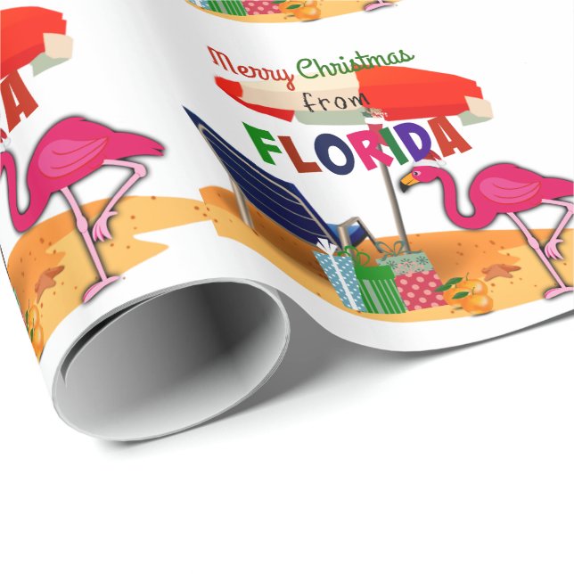 Merry Christmas from Florida Wrapping Paper (Roll Corner)