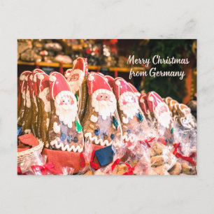 Merry Christmas from Germany - German Cookies  Holiday Postcard