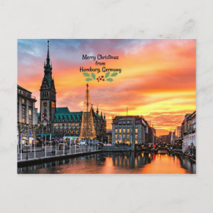 Merry Christmas from Hamburg, Germany Postcard