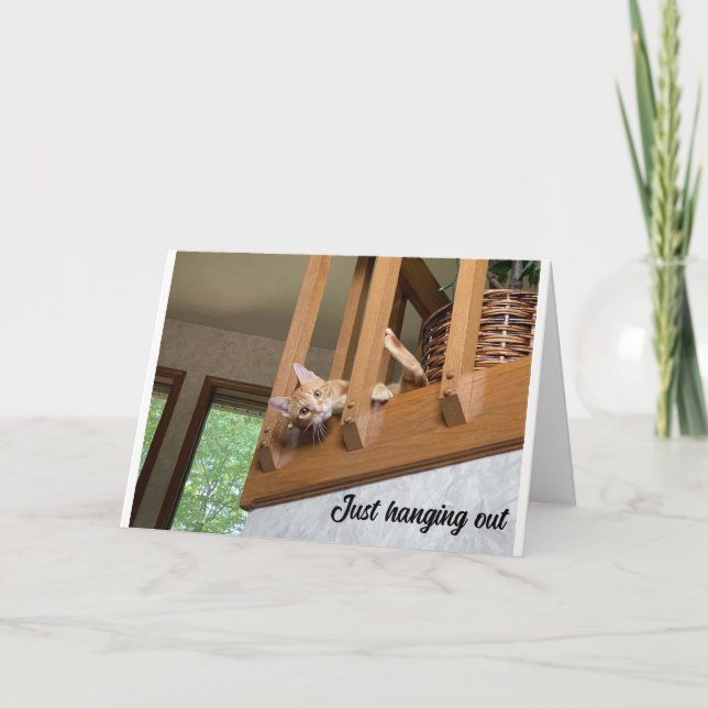 "MERRY CHRISTMAS" FROM HANGING OUT CAT CARD (Front)