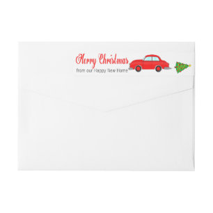 Merry Christmas from Happy New Hom Christmas car Wrap Around Label
