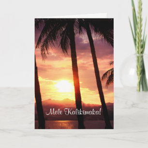 Merry Christmas From Hawaii Mele Kalikmaka Holiday Card