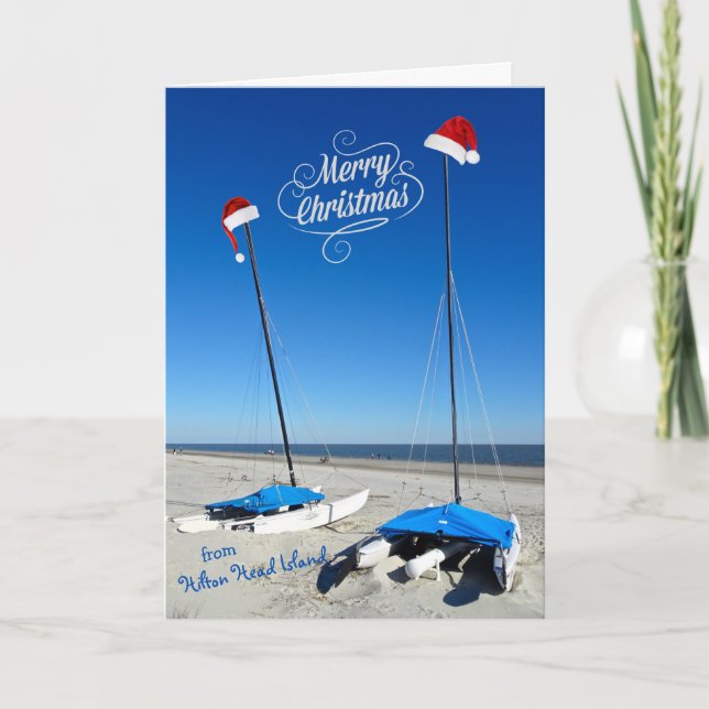 Merry Christmas from Hilton Head Island Coastal Holiday Card (Front)