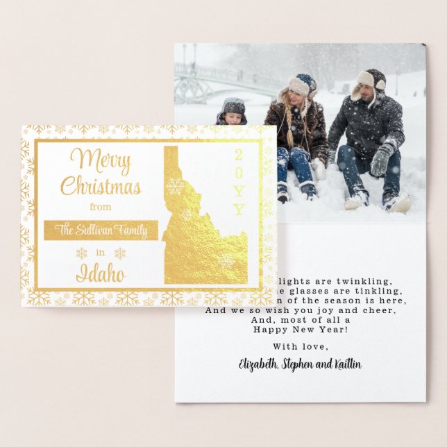 Merry Christmas from Idaho State | Photo  Foil Card (Display)