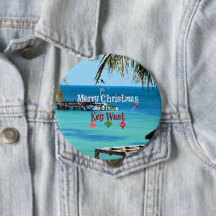 Merry Christmas from Key West, 10 Cm Round Badge
