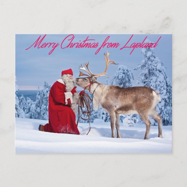 Merry Christmas from Lapland Holiday Postcard (Front)