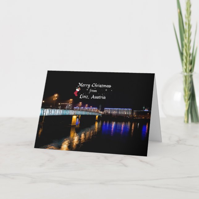 Merry Christmas from Linz, Austria Card (Front)