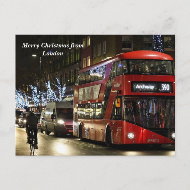 Merry Christmas from London Holiday Postcard (Front)