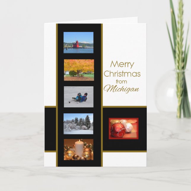 Merry Christmas from Michigan Holiday Card (Front)