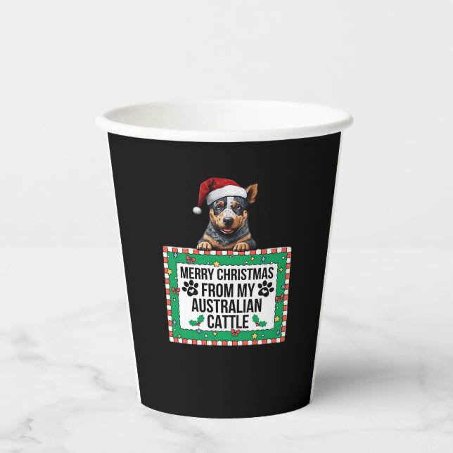 Merry Christmas From My Australian Cattle Classic  Paper Cups (Front)