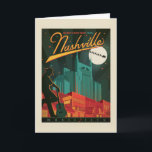 Merry Christmas from Nashville Card<br><div class="desc">Anderson Design Group is an award-winning illustration and design firm in Nashville,  Tennessee. Founder Joel Anderson directs a team of talented artists to create original poster art that looks like classic vintage advertising prints from the 1920s to the 1960s.</div>