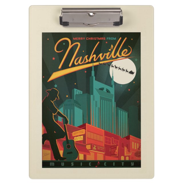 Merry Christmas from Nashville Clipboard (Front)
