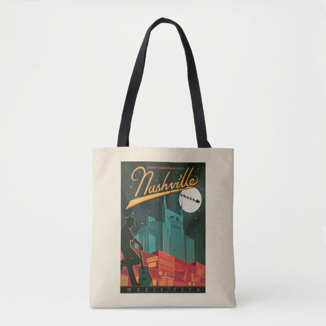 Merry Christmas from Nashville Tote Bag (Front)