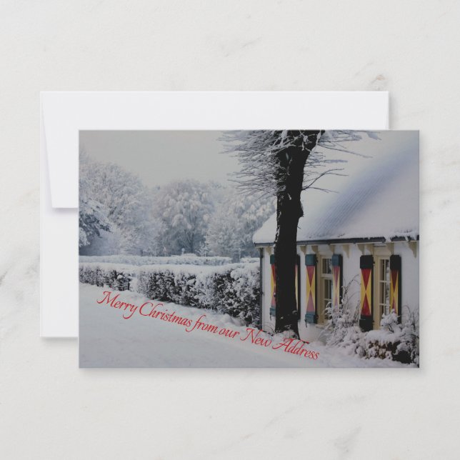 Merry Christmas from New Address Card (Front)