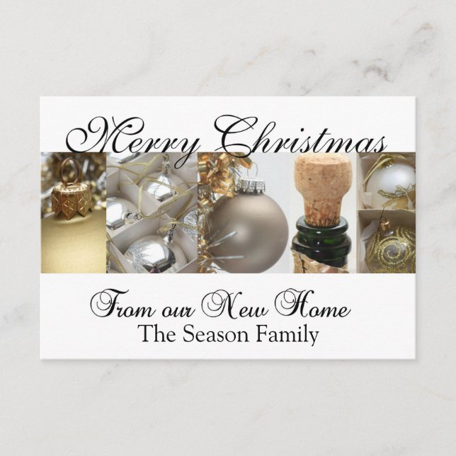 Merry Christmas from New Home collage Enclosure Card (Front)