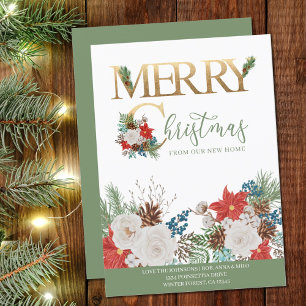 Merry Christmas from New Home Gold Green Moving Announcement