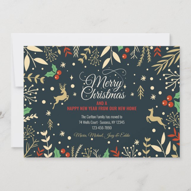 Merry Christmas from New Home Holiday Announcement (Front)