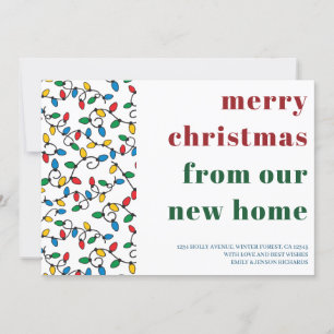 Merry Christmas from New Home String Lights Announcement