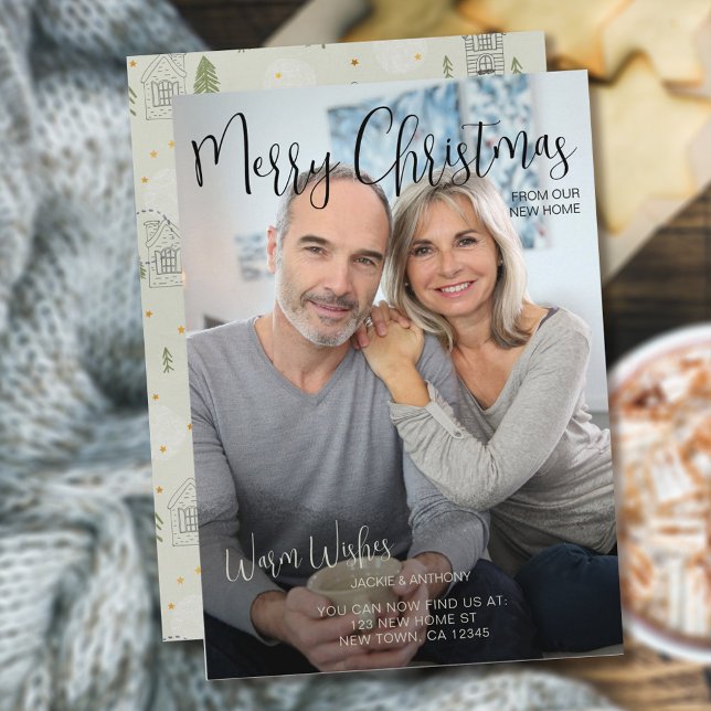 Merry Christmas from New Home Vertical Photo Holiday Card (Creator Uploaded)