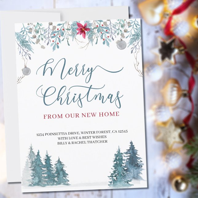 Merry Christmas from New Home Winter Forest Moving Announcement (Creator Uploaded)