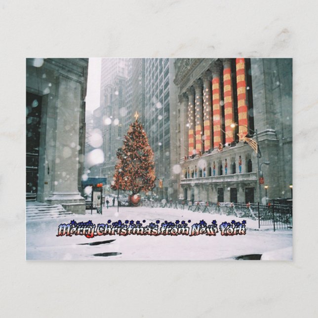 Merry Christmas From New York Holiday Postcard (Front)