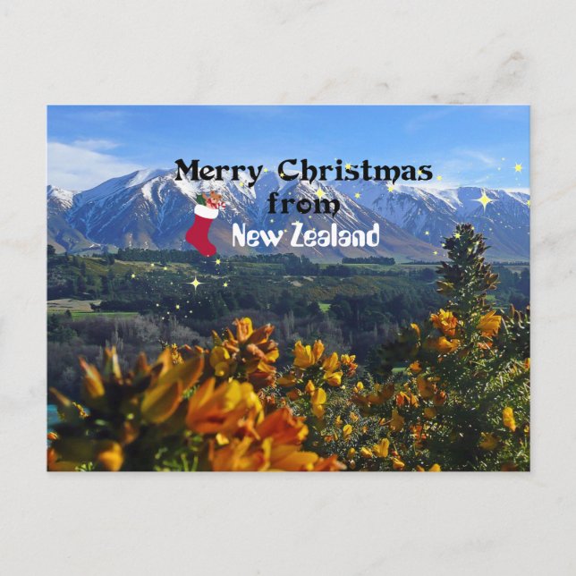 Merry Christmas from New Zealand Postcard (Front)