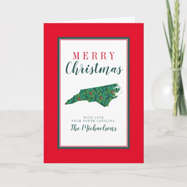 Merry Christmas from North Carolina Card (Front)