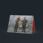 Merry Christmas From North Korea Holiday Card<br><div class="desc">Surprise your loved ones with this special Christmas wish from North Korea's Dear Leader,  Kim Jung Un and his family. Blank inside.</div>