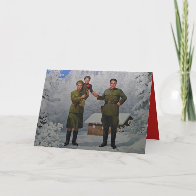 Merry Christmas From North Korea Holiday Card (Front)