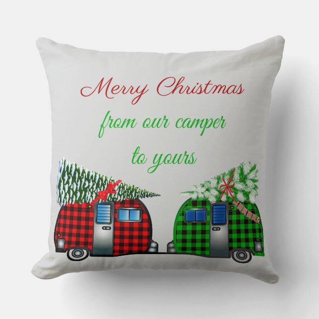 Merry Christmas from our camper to yours Cushion (Front)