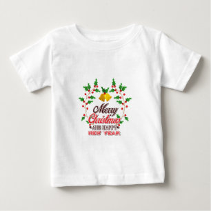 Merry Christmas from Our Family, Happy New Year   Baby T-Shirt