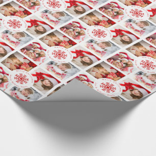 Merry Christmas from Our Family Photo Template Wrapping Paper