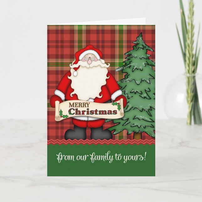Merry Christmas from our family to yours Holiday Card (Front)