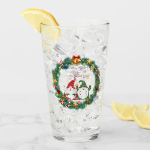 Merry Christmas from Our Gnome to Yours on a  Glass