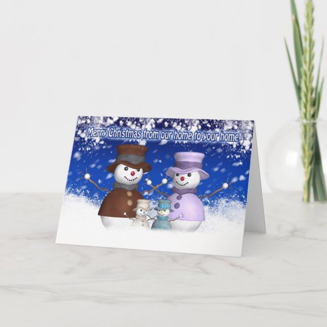 Merry Christmas From Our Home To Your Home Holiday Card (Front)