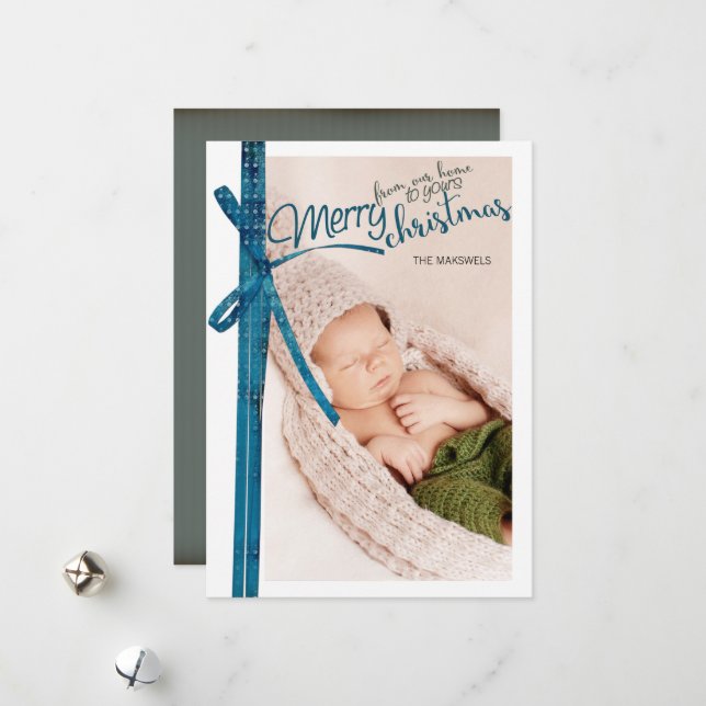 Merry Christmas From Our Home To Yours  Holiday Card (Front/Back In Situ)