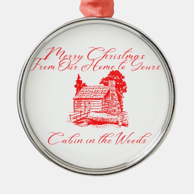 Merry Christmas from Our Home to Yours Metal Tree Decoration (Front)