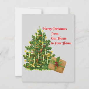 Merry Christmas From Our Home to Yours on a  Holiday Card