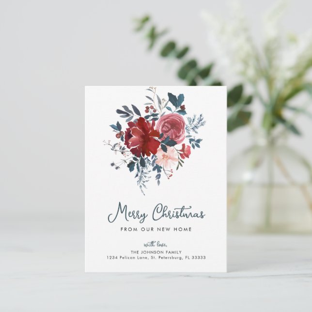 Merry Christmas from Our New Home Holiday Postcard (Standing Front)