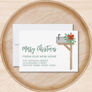 Merry Christmas From Our New Home Mailbox Announcement
