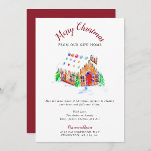 Merry Christmas from our New Home Moving Address A Announcement